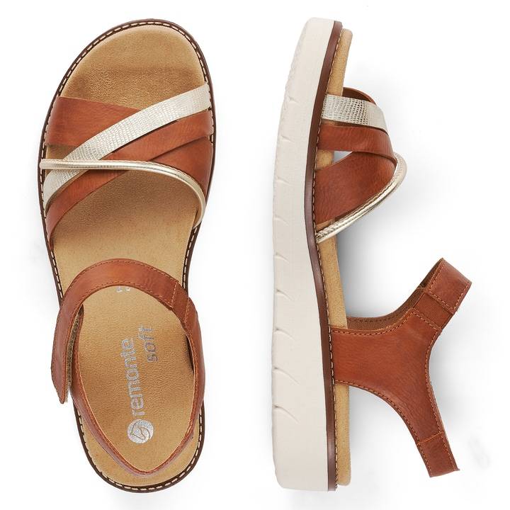 Remonte Artikelnummer D2058-24 Remonte Damen Riemchensandalen Karamellbraun