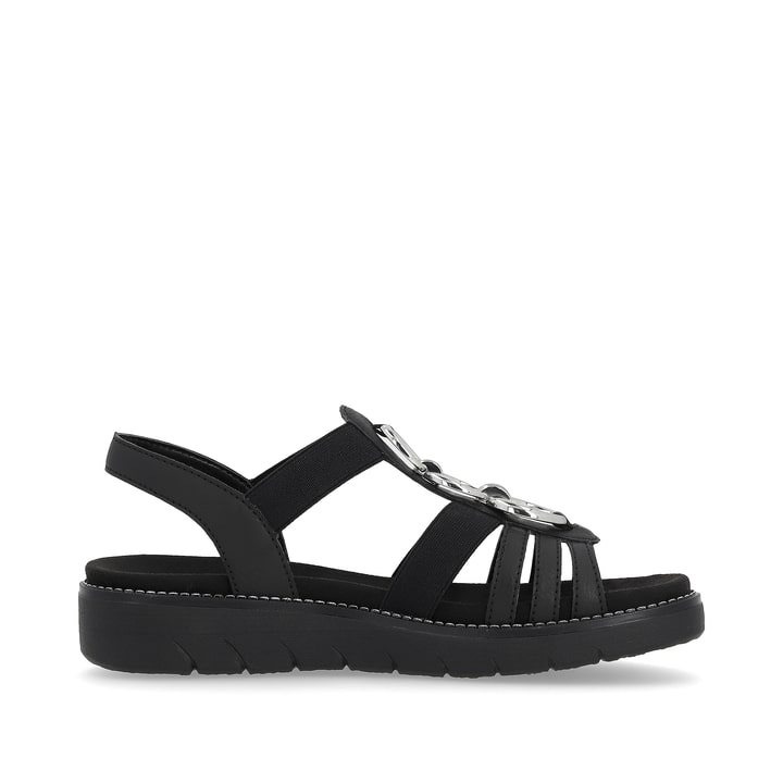 Remonte Artikelnummer D2073-02 Remonte Damen Riemchensandalen Nachtschwarz-silber