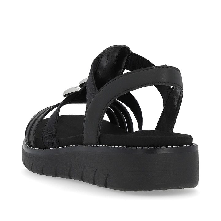 Remonte Artikelnummer D2073-02 Remonte Damen Riemchensandalen Nachtschwarz-silber