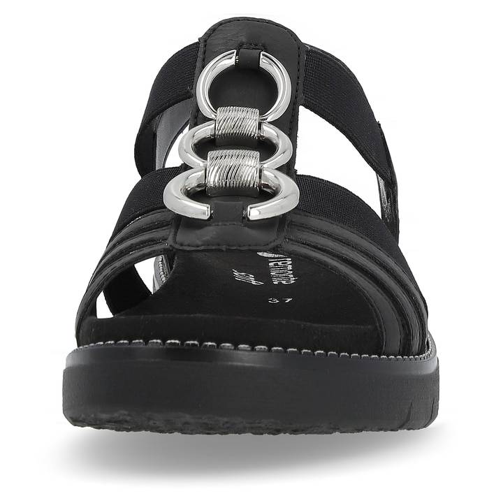 Remonte Artikelnummer D2073-02 Remonte Damen Riemchensandalen Nachtschwarz-silber