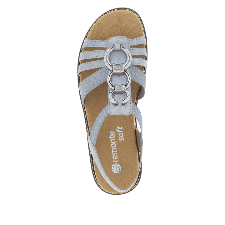 Remonte Artikelnummer D2073-12 Remonte Damen Riemchensandalen Babyblau-silber