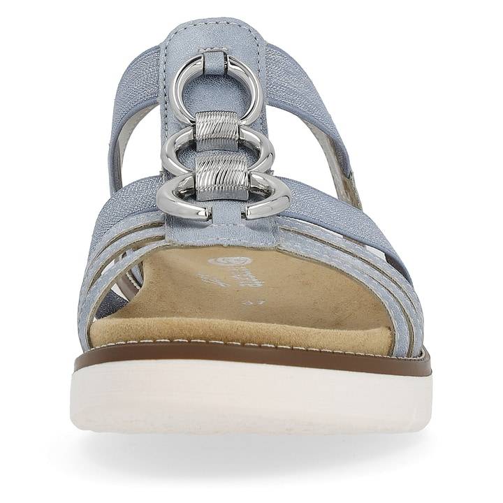 Remonte Artikelnummer D2073-12 Remonte Damen Riemchensandalen Babyblau-silber