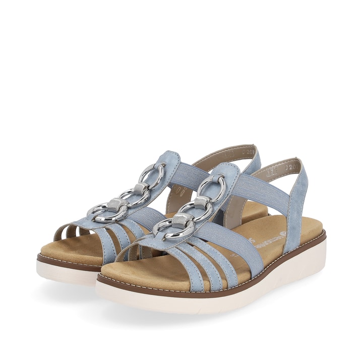 Remonte Artikelnummer D2073-12 remonte Damen Riemchensandalen babyblau-silber