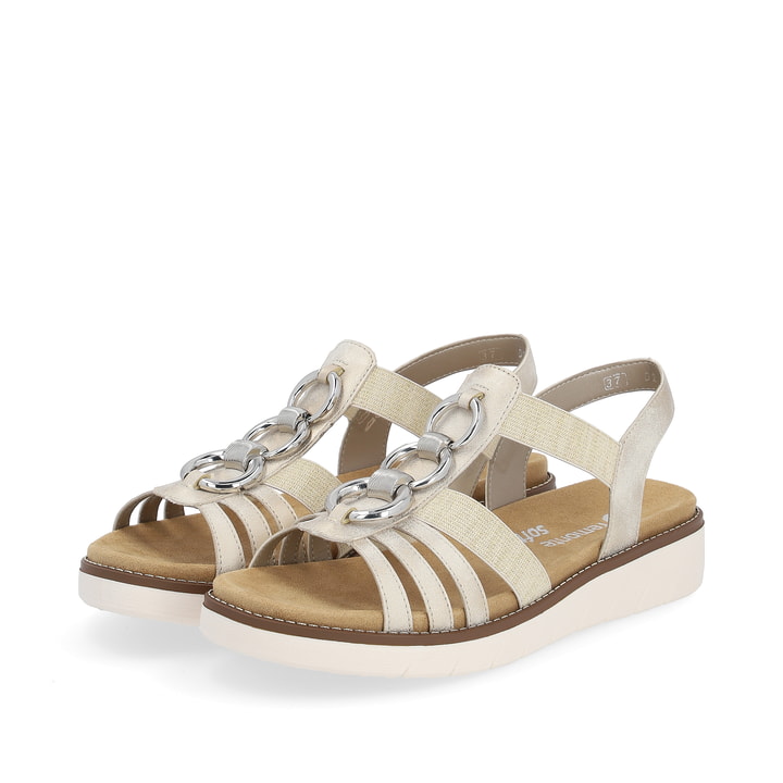 Remonte Artikelnummer D2073-60 remonte Damen Riemchensandalen cremebeige-silber