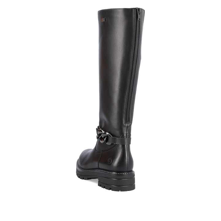Remonte Artikelnummer D2282-01 Remonte Damen Hochschaftstiefel Tiefschwarz