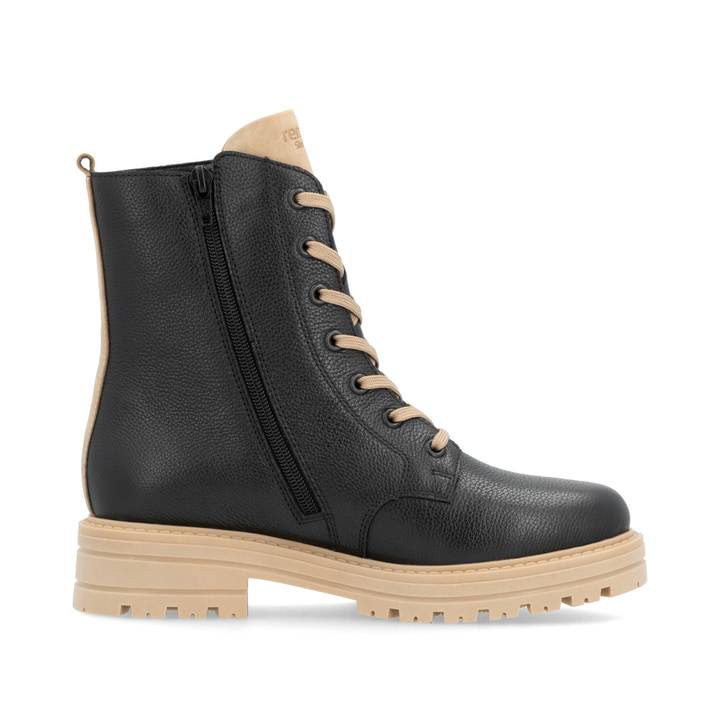 Remonte Artikelnummer D2287-03 Remonte Damen Schnürstiefel Mattschwarz-puder