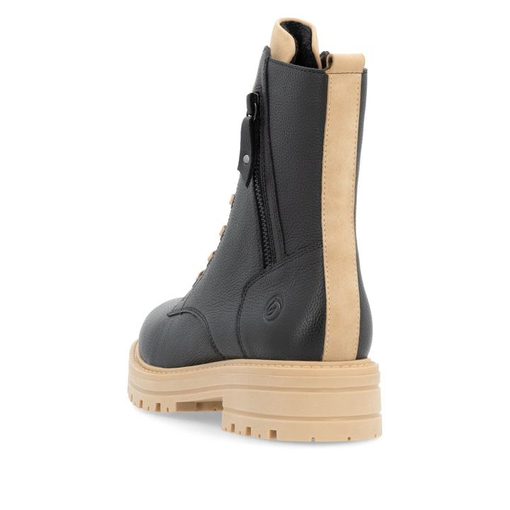 Remonte Artikelnummer D2287-03 Remonte Damen Schnürstiefel Mattschwarz-puder