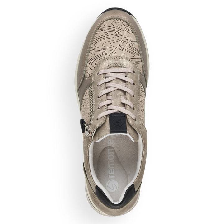 Remonte Artikelnummer D2400-60 Remonte Damen Sneaker Hellbeige-metallic