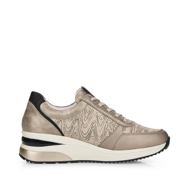 Remonte Artikelnummer D2400-60 Remonte Damen Sneaker Hellbeige-metallic
