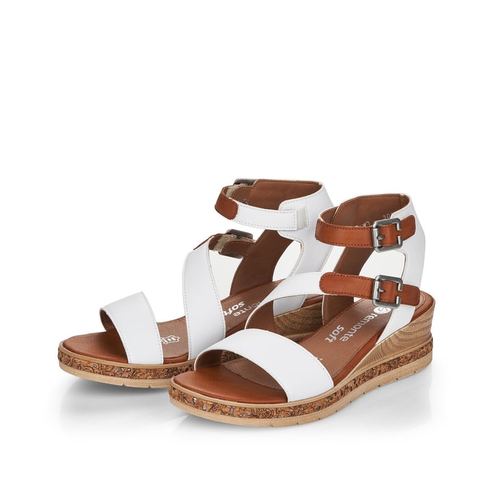 Remonte Artikelnummer D3052-80 remonte Damen Keilsandaletten edelweiß-schokobraun