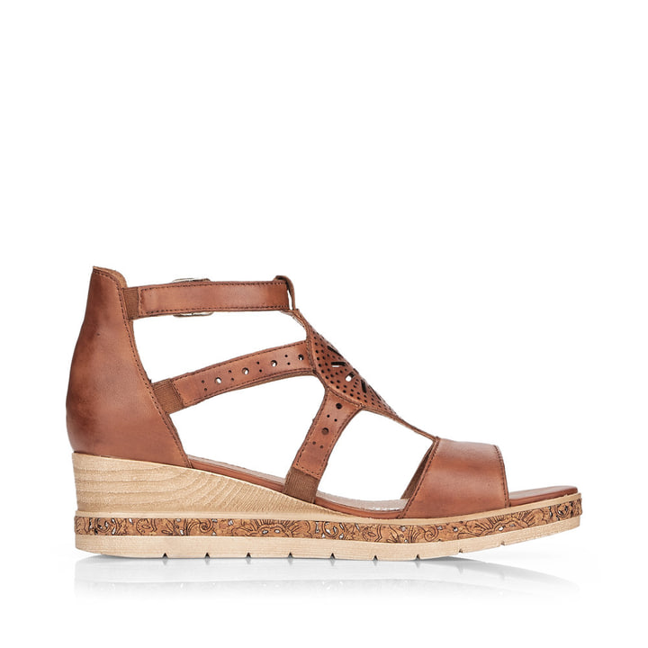 Remonte Artikelnummer D3053-24 Remonte Damen Keilsandaletten Kastanienbraun