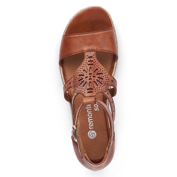 Remonte Artikelnummer D3053-24 Remonte Damen Keilsandaletten Kastanienbraun