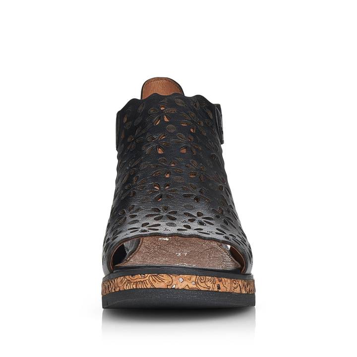 Remonte Artikelnummer D3056-01 Remonte Damen Keilsandaletten Asphaltschwarz