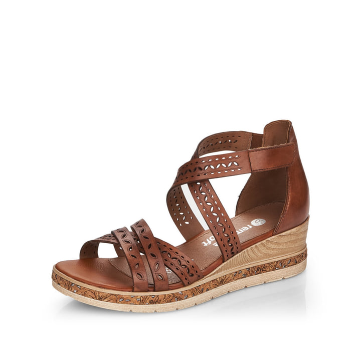 Remonte Artikelnummer D3061-24 Remonte Damen Keilsandaletten Kaffeebraun