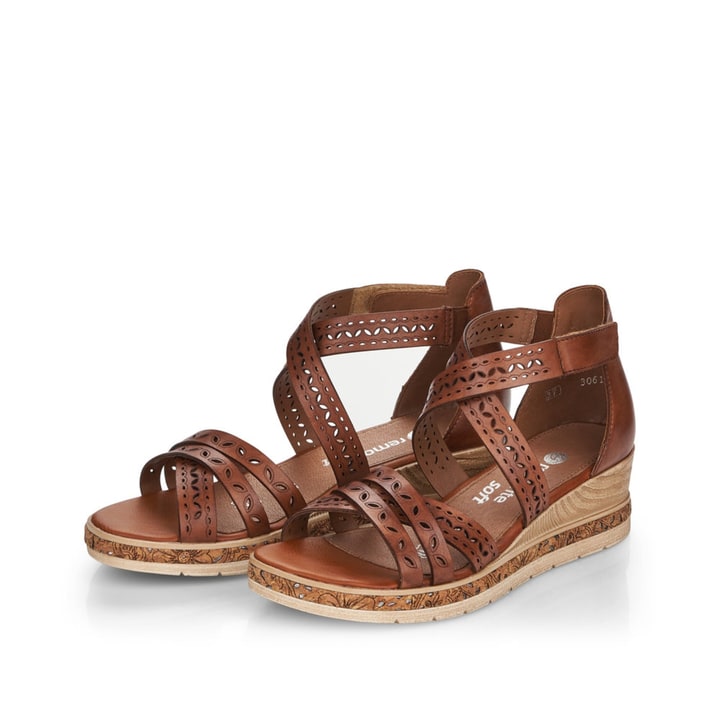 Remonte Artikelnummer D3061-24 remonte Damen Keilsandaletten kaffeebraun