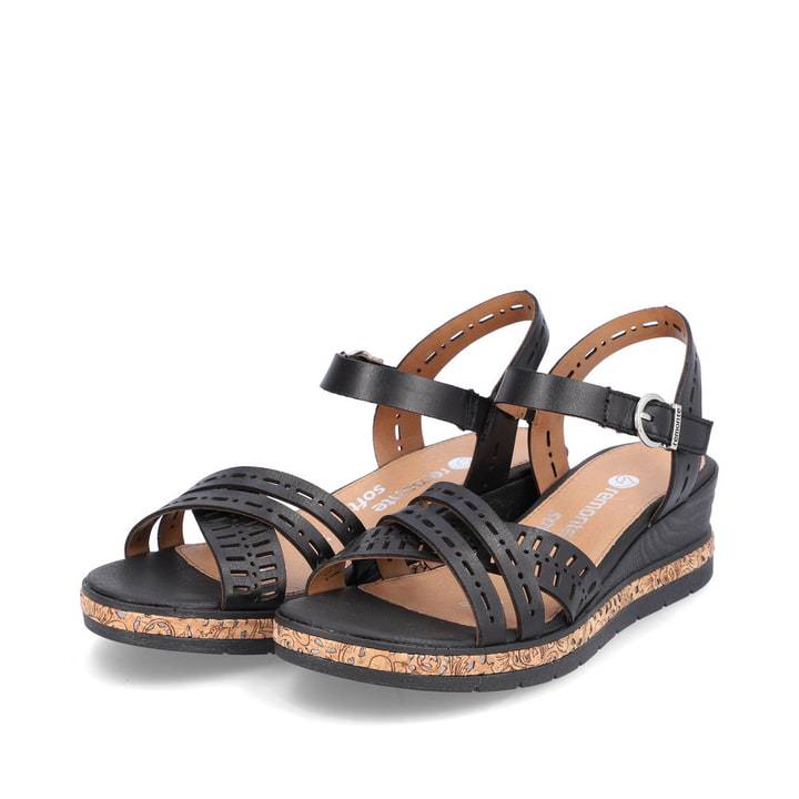 Remonte Artikelnummer D3063-00 remonte Damen Keilsandaletten asphaltschwarz