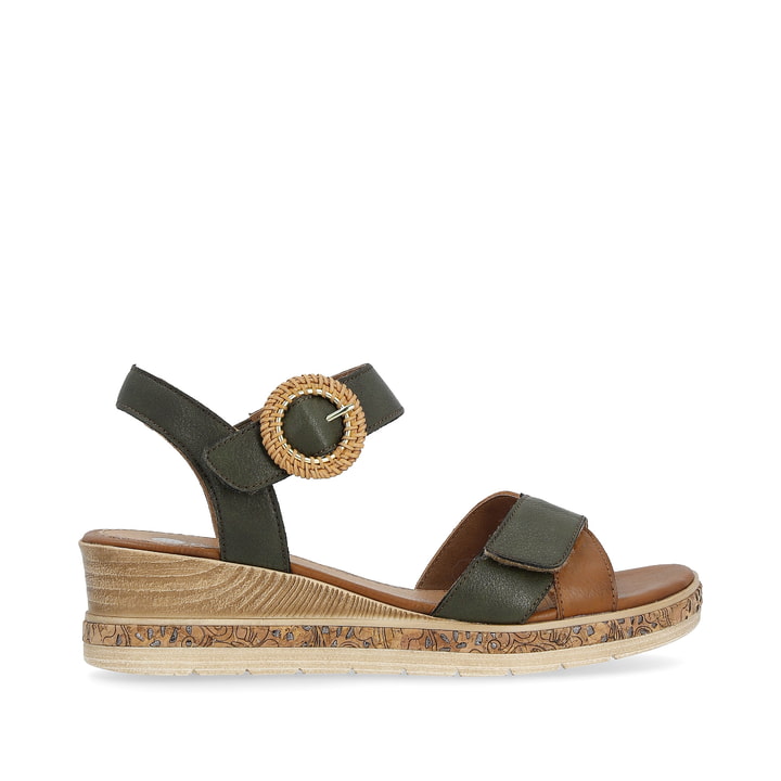 Remonte Artikelnummer D3067-52 Remonte Damen Keilsandaletten Olivgrün