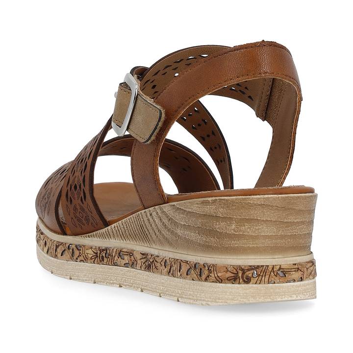 Remonte Artikelnummer D3069-24 Remonte Damen Keilsandaletten Kastanienbraun