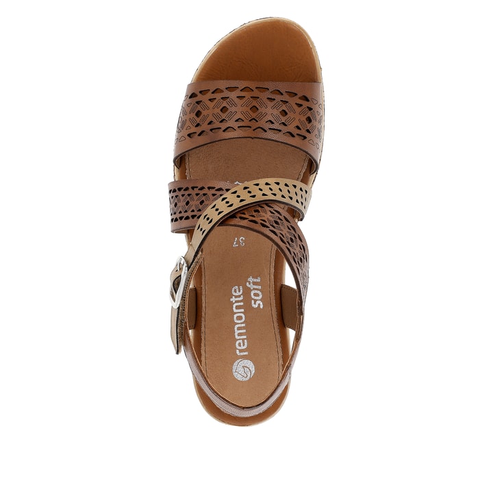 Remonte Artikelnummer D3069-24 Remonte Damen Keilsandaletten Kastanienbraun
