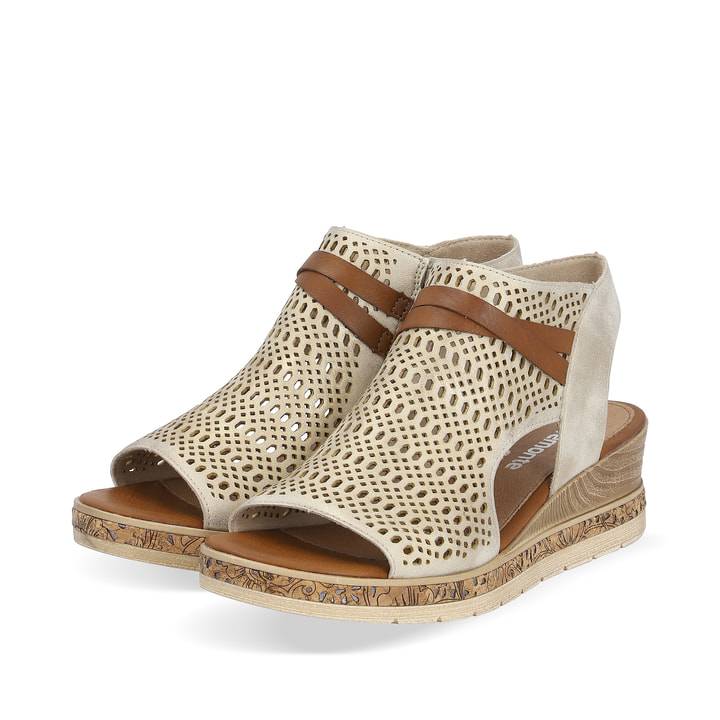 Remonte Artikelnummer D3075-60 remonte Damen Keilsandaletten cremebeige