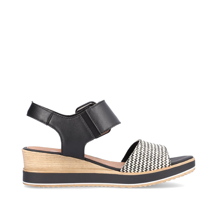Remonte Artikelnummer D6453-01 Remonte Damen Keilsandaletten Graphitschwarz