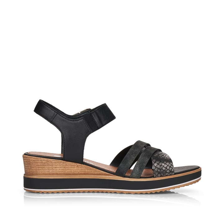 Remonte Artikelnummer D6454-00 Remonte Damen Keilsandaletten Tiefschwarz