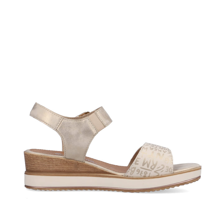 Remonte Artikelnummer D6455-60 Remonte Damen Keilsandaletten Beige-metallic