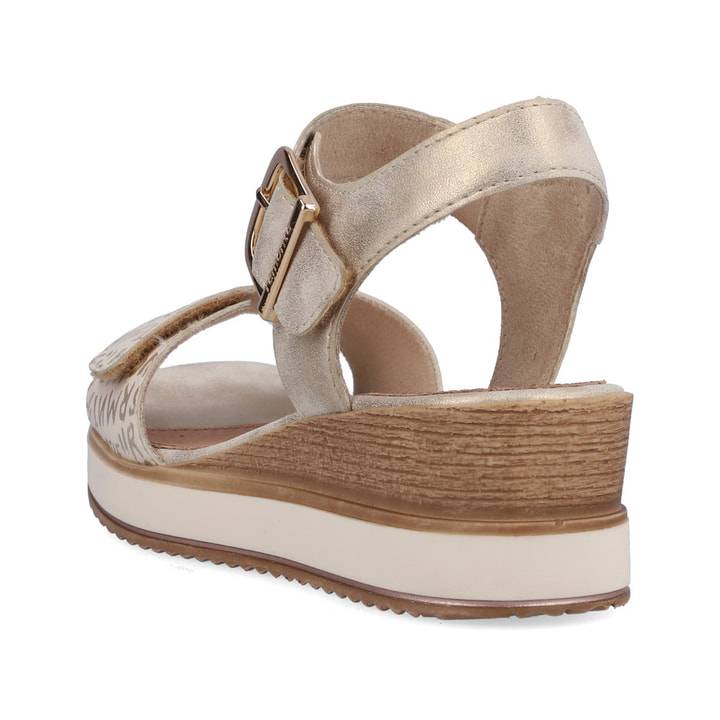 Remonte Artikelnummer D6455-60 Remonte Damen Keilsandaletten Beige-metallic