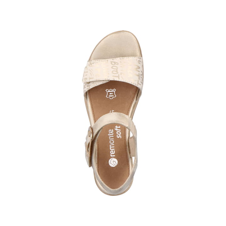 Remonte Artikelnummer D6455-60 Remonte Damen Keilsandaletten Beige-metallic