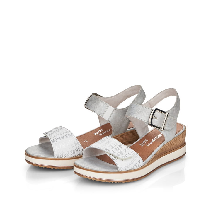Remonte Artikelnummer D6455-90 remonte Damen Keilsandaletten silber-metallic