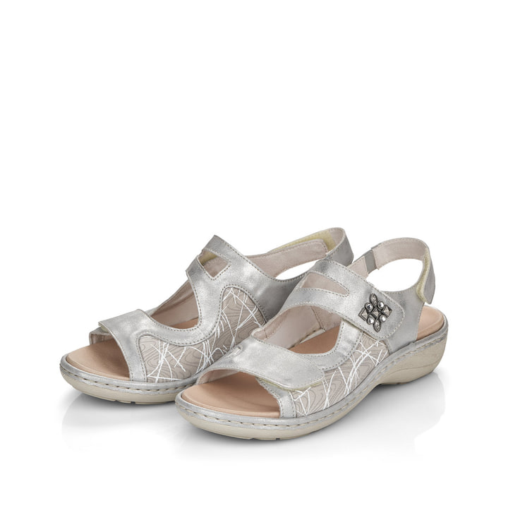 Remonte Artikelnummer D7647-40 remonte Damen Riemchensandalen silber-grau