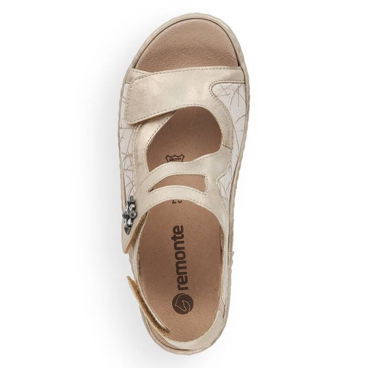 Remonte Artikelnummer D7647-94 Remonte Damen Riemchensandalen Hellbeige-metallic