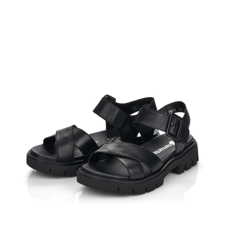 Remonte Artikelnummer D7950-00 remonte Damen Riemchensandalen mattschwarz
