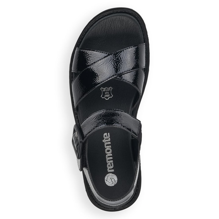 Remonte Artikelnummer D7950-01 Remonte Damen Riemchensandalen Glanzschwarz