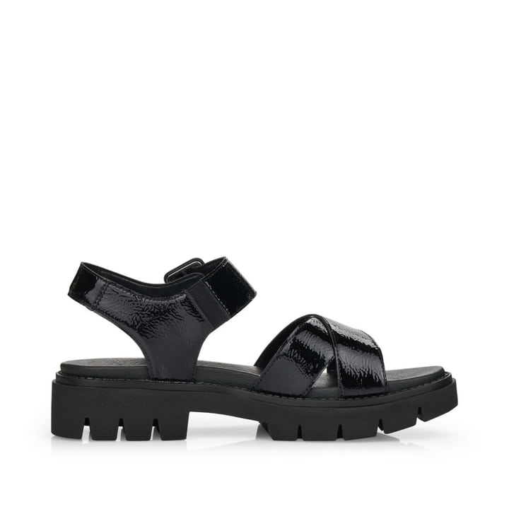 Remonte Artikelnummer D7950-01 Remonte Damen Riemchensandalen Glanzschwarz