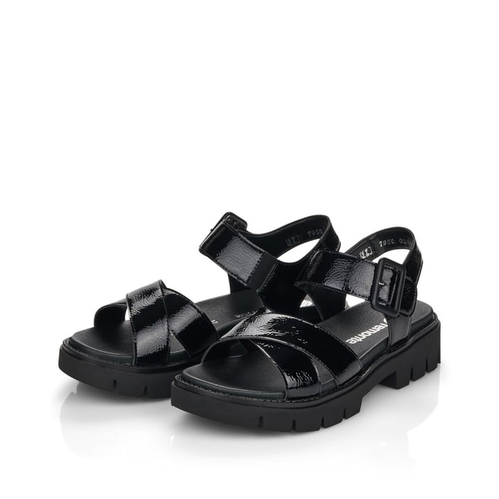 Remonte Artikelnummer D7950-01 remonte Damen Riemchensandalen glanzschwarz