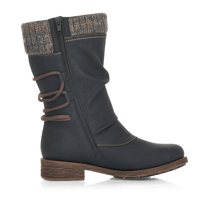 Remonte Artikelnummer D8070-01 Remonte Damen Hochschaftstiefel Tiefschwarz-grau