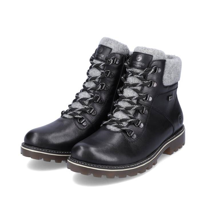 Remonte Artikelnummer D8462-02 remonte Damen Schnürstiefel graphitschwarz