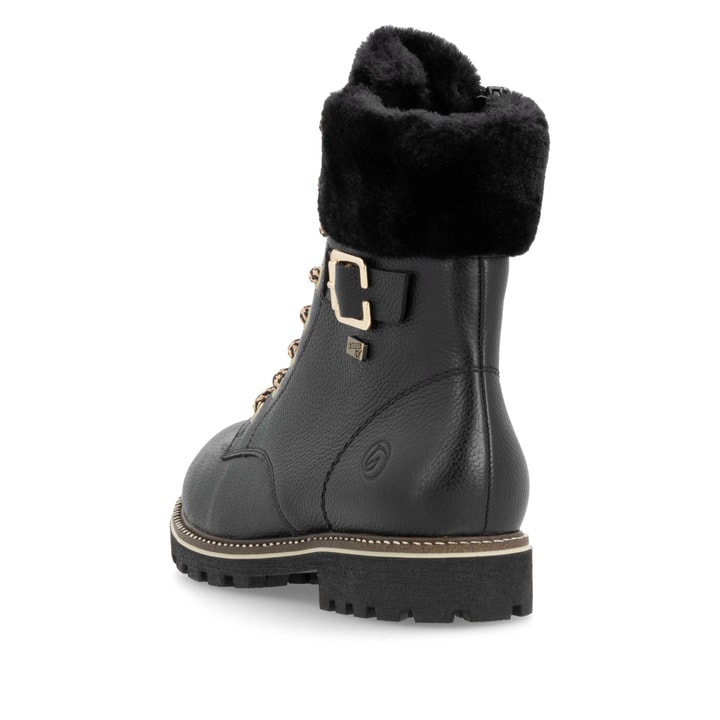 Remonte Artikelnummer D8481-02 Remonte Damen Schnürstiefel Tiefschwarz