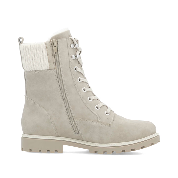Remonte Artikelnummer D8482-40 Remonte Damen Schnürstiefel Graubeige-weiss