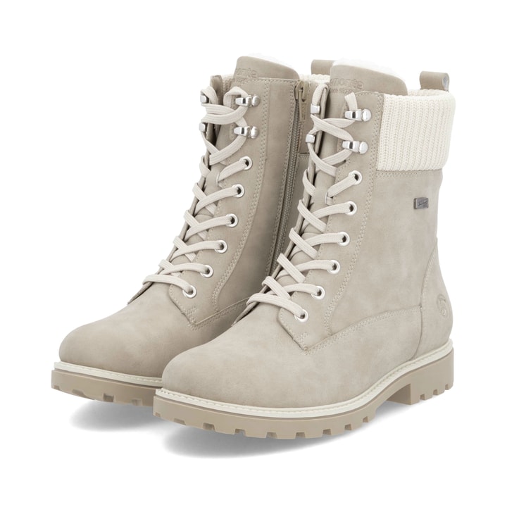 Remonte Artikelnummer D8482-40 Remonte Damen Schnürstiefel Graubeige-weiss