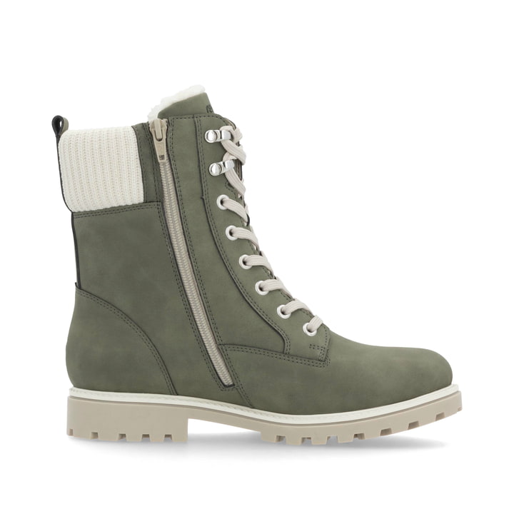 Remonte Artikelnummer D8482-54 Remonte Damen Schnürstiefel Khaki-vanilleweiß