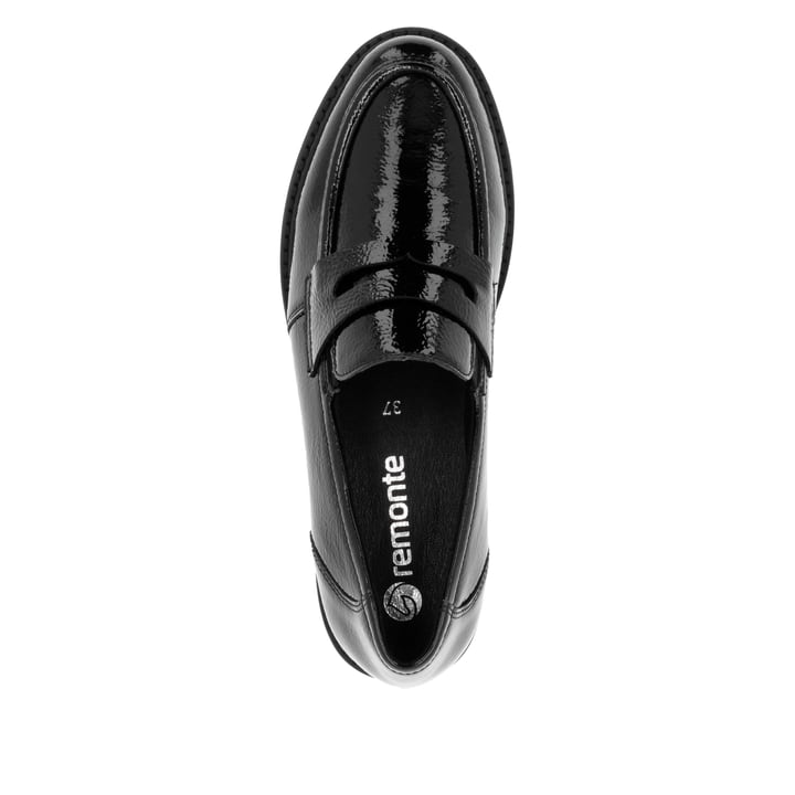 Remonte Artikelnummer D8602-00 Remonte Damen Loafers Glanzschwarz