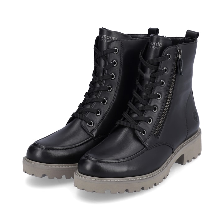 Remonte Artikelnummer D8667-01 remonte Damen Schnürstiefel asphaltschwarz