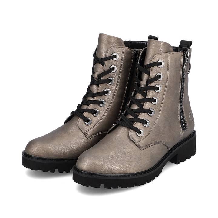 Remonte Artikelnummer D8671-91 remonte Damen Schnürstiefel mondgrau-tiefschwarz