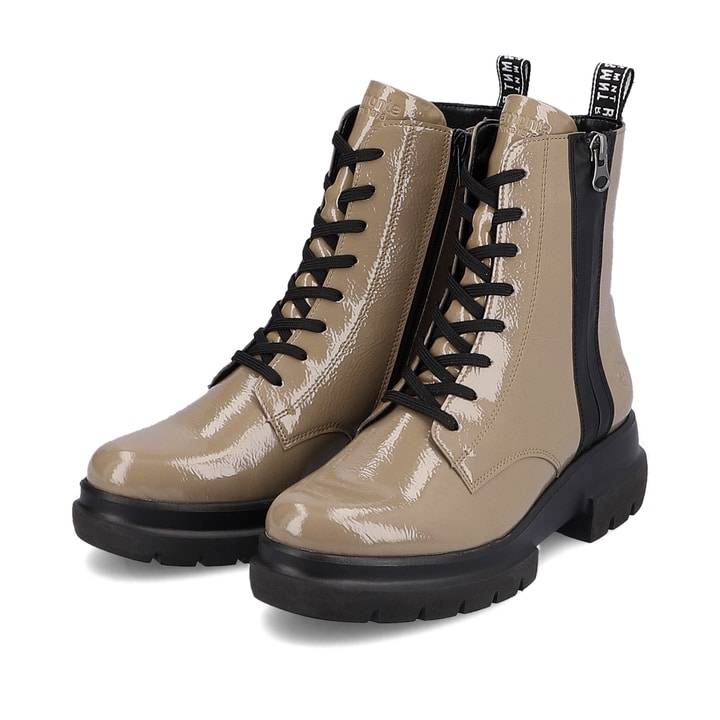 Remonte Artikelnummer D8975-20 remonte Damen Schnürstiefel sandbeige-schwarz