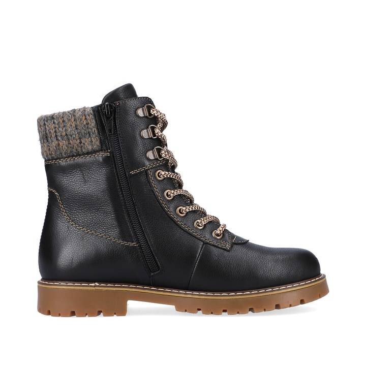Remonte Artikelnummer D9378-00 Remonte Damen Schnürstiefel Graphitschwarz-anthrazit