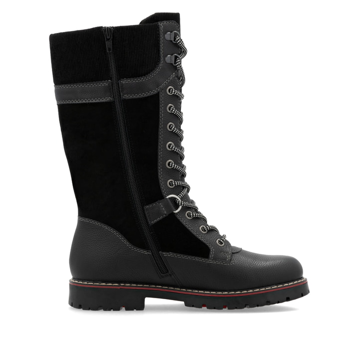 Remonte Artikelnummer D9380-02 Remonte Damen Hochschaftstiefel Tiefschwarz