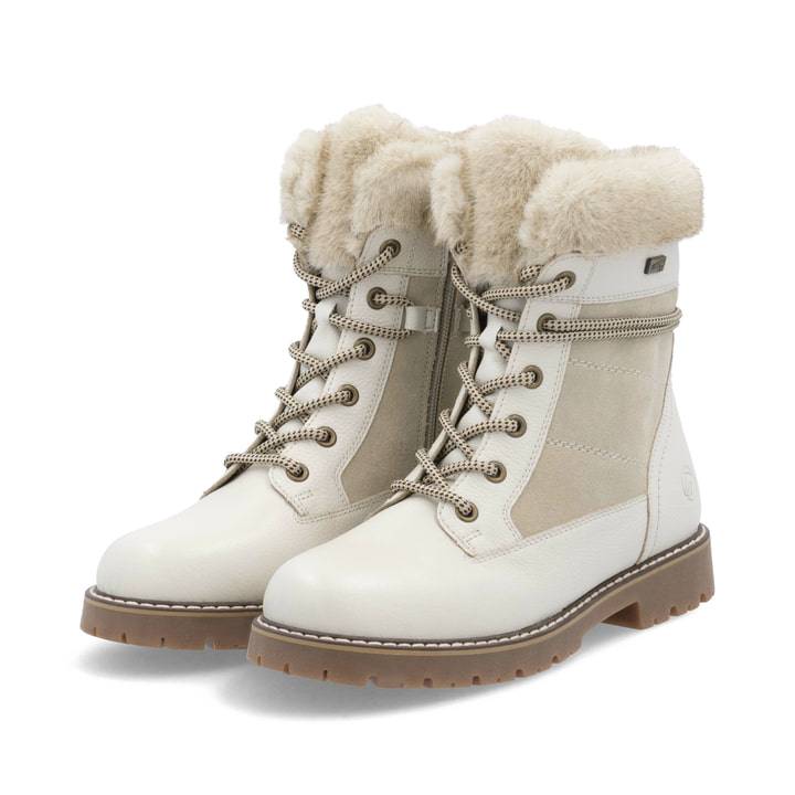 Remonte Artikelnummer D9381-80 remonte Damen Schnürstiefel perlweiß-hellbeige