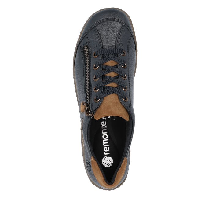 Remonte Artikelnummer R1402-16 Remonte Damen Schnürschuhe Königsblau-nougatbraun